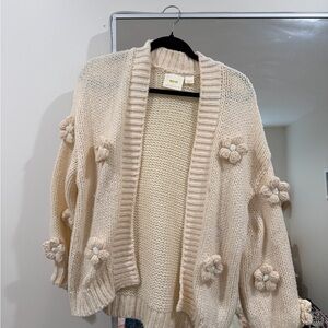 Anthropologie Flower Cardigan
